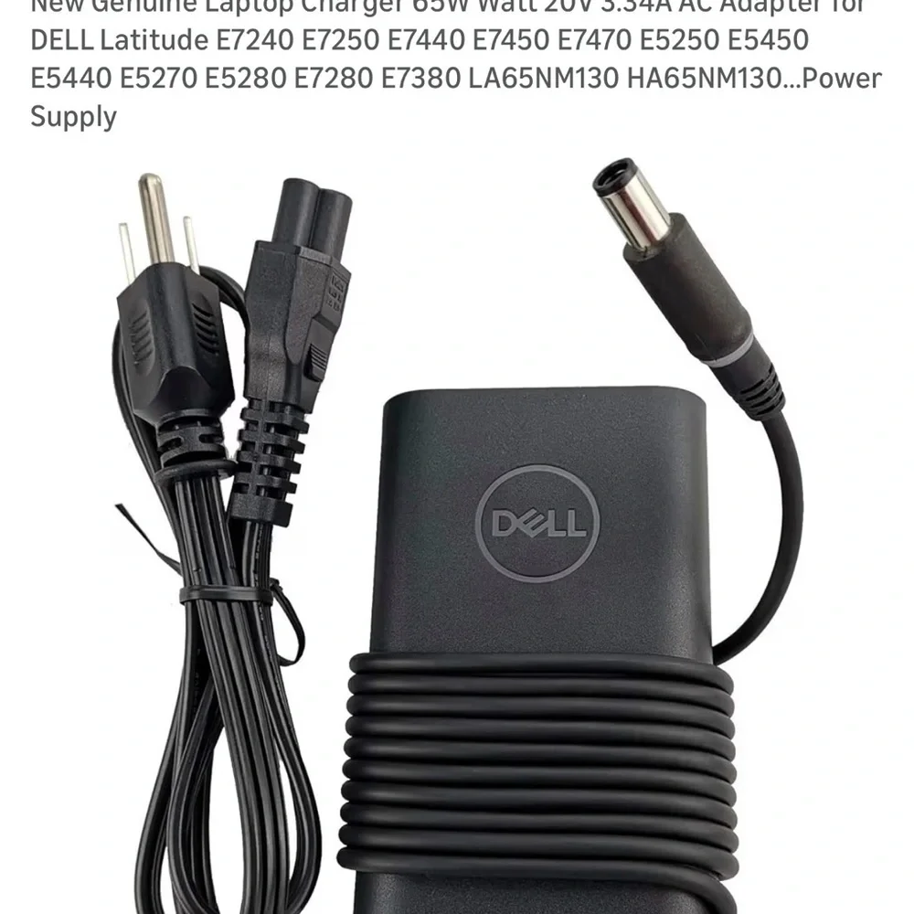 Dell 65W Power Adapter - Black